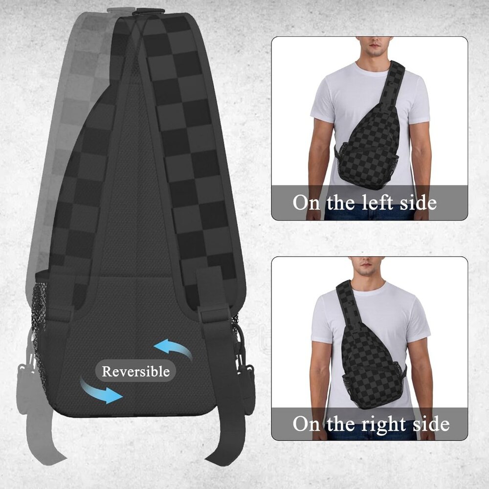 Black Checkered Polyester Tear-Resistant Versatil… - image 6